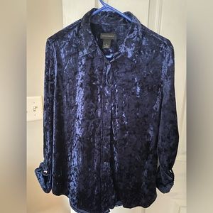 Gorgeous crushed velvet shirt. NWOT. Size L